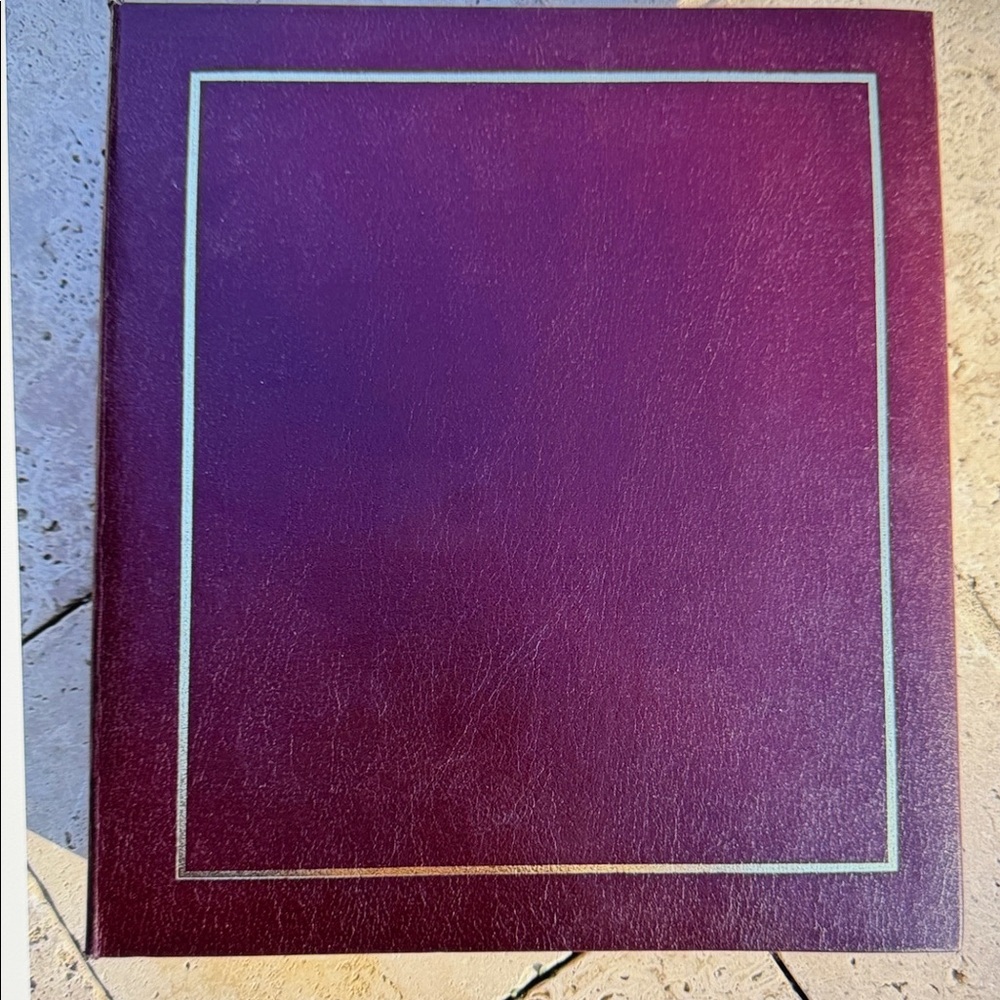 Vintage Photo Album Burgundy Gold Embossed Self Adhesive